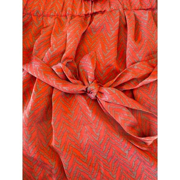 Banana Republic Red Chevron Print Mini Skirt Sz M EUC Summer Style, Preppy - Picture 4 of 10